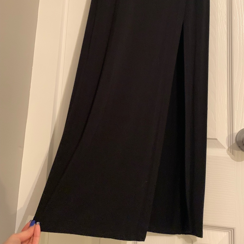 Forever 21 Black Maxi Slitted Skirt